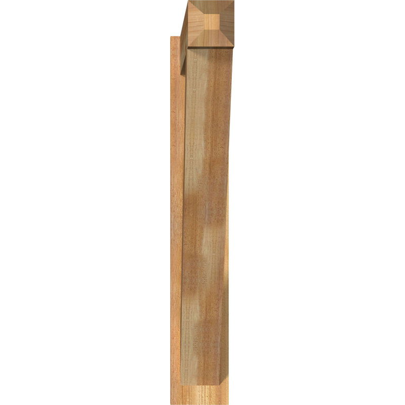 Artisan traditionnel en bois rustique, Cèdre rouge de l'Ouest de 6 po (sciage brut), P 38 po x H 38 po