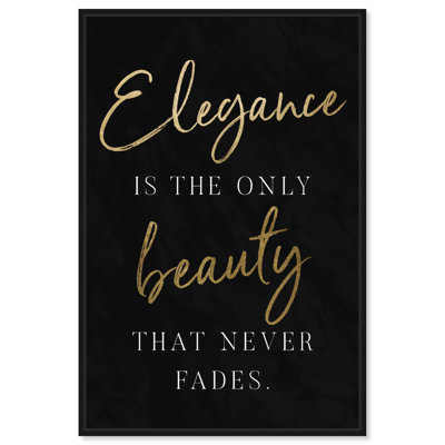 Typography and Quotes Beauty That Never Fades Fashion Quotes and Sayings - Painting Print on Canvas