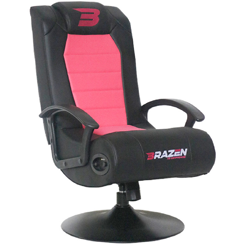 BraZen Stag 2.1 Bluetooth Surround Sound Gaming Chair, Pink