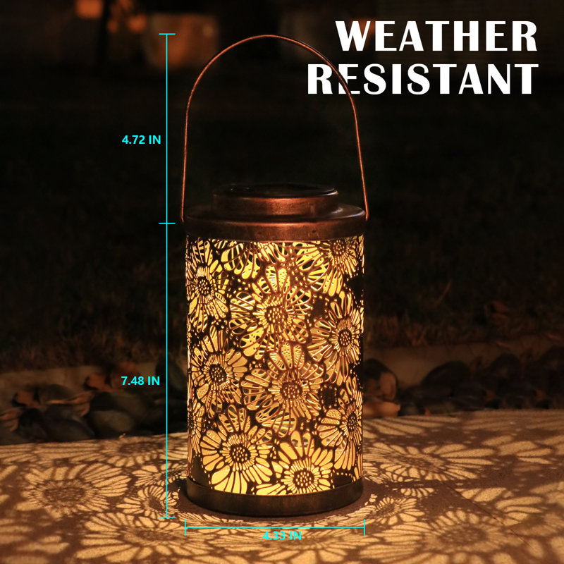 7.5'' Solar Powered Outdoor Hanging Light