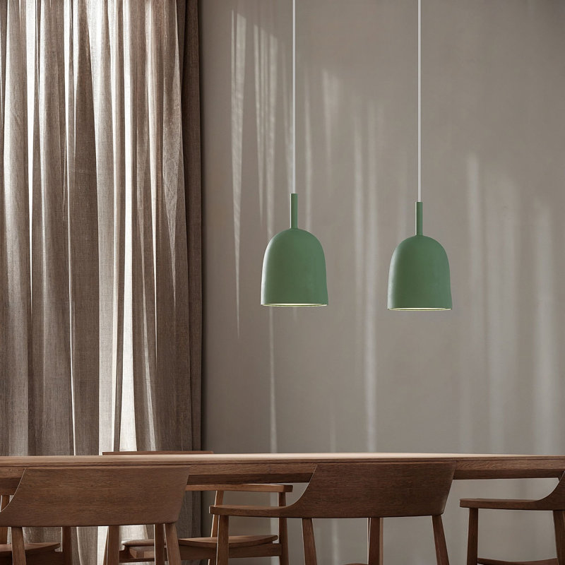 Vessel Pendant Light, Sage, 18.5'' H x 9'' W x 9'' D, White