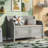 Linen Upholstered Storage Bench-2036836944