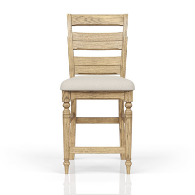 Tabouret de comptoir à dossier avec finition, siège rembourré confortable et pieds élégants tournés, 27,2 lb, support de repose-pieds élégant de 19,09 po de profondeur, hauteur 42,46 po