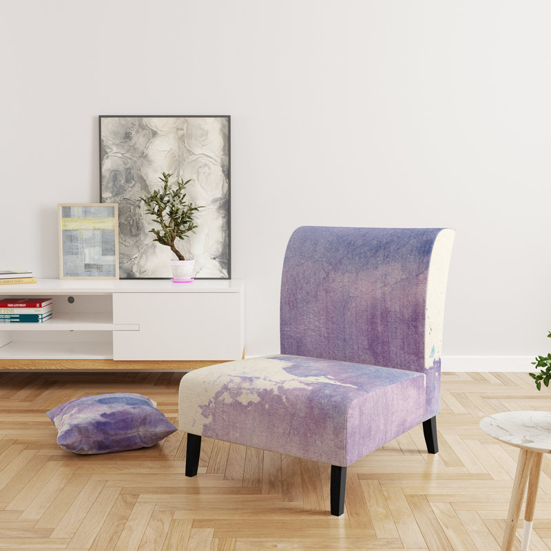 Fauteuil de chambre rembourré Watercolor Purple Haze I
