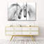 Couple de chevaux blancs sur toile, ensemble de 3 pièces-1387462409