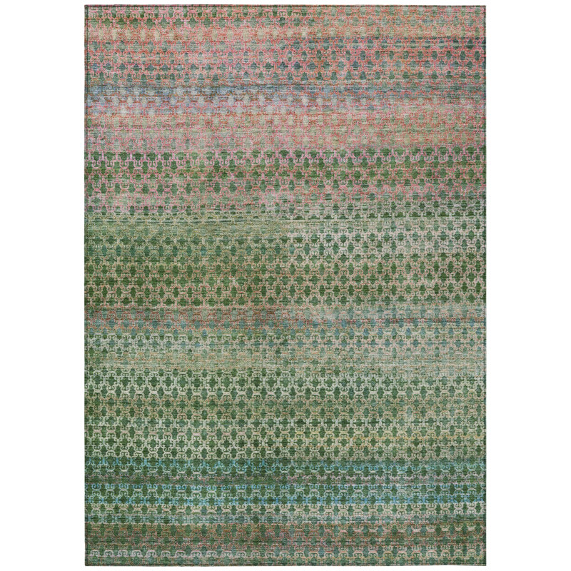Machine Washable Indoor/Outdoor Cadence ACN2158 Abstract Rug, Rectangle 10' x 14'