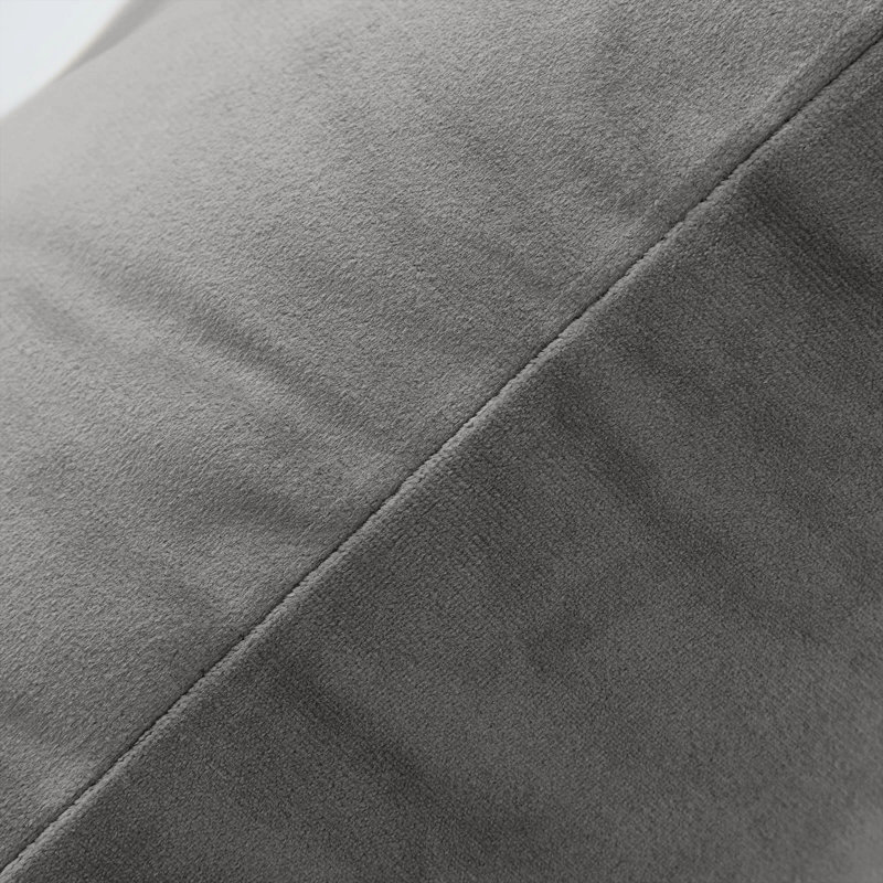 Perignan Square Scatter Crushed Velvet Cushion Cover, Grey