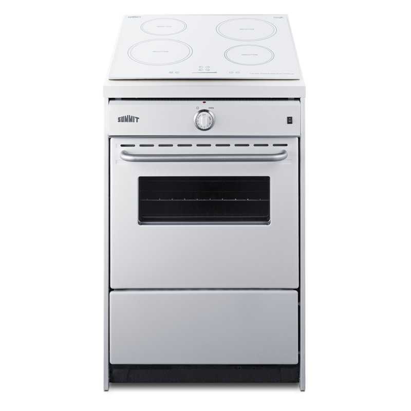 Summit Appliance 24" Wide White Induction Range, White