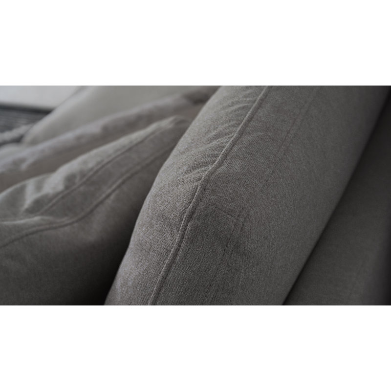 Canapé modulaire rembourré 6 pièces Bronislava, 100 % polyester gris