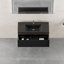 Meuble-lavabo mural de 36 po avec lavabo à fixation murale rayé avec tiroirs à fermeture en douceur et lavabo à quartz noir, entièrement assemblé-2103960262-2103960256