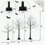 3 arbres avec lumières et support robuste