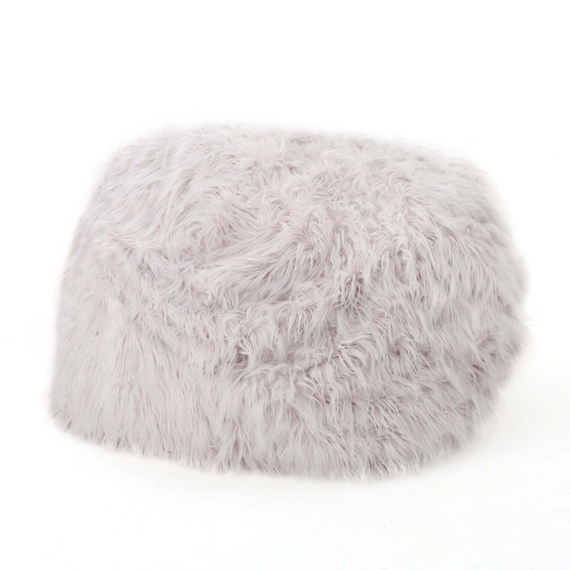 Pouf rond en fausse fourrure 5 pieds, Fausse fourrure lavande
