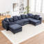 Canapé modulaire rembourré en U avec repose-pieds Kempson-1159675577
