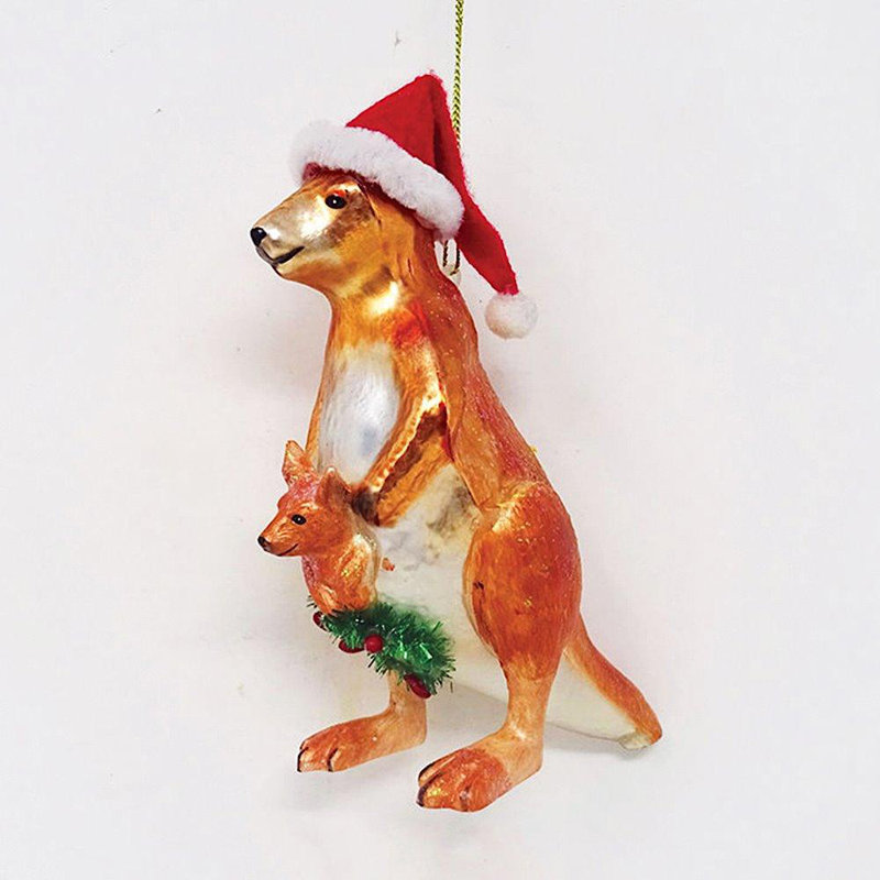 Ornement de Noël en verre kangourou Jarvell