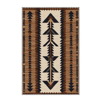 Washable Trail Arrow Southwestern Area Rug
