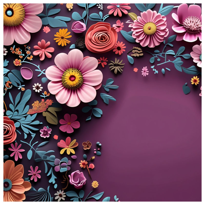 Jeté Floral, 50in W x 60in H