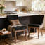 Ensemble de 4 chaises de cuisine en bois massif avec garniture cloutée et support pour haut dossier Farmhouse, ensemble de 4 chaises d'appoint Farmhouse-1786629728