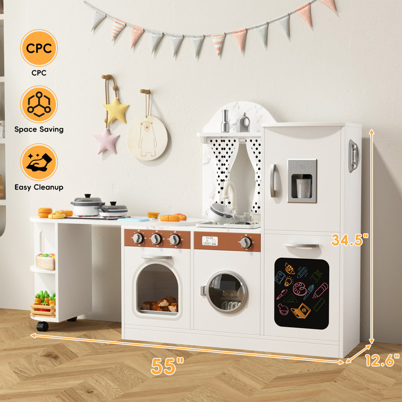 Ensemble de cuisine de jeu préscolaire, Blanc