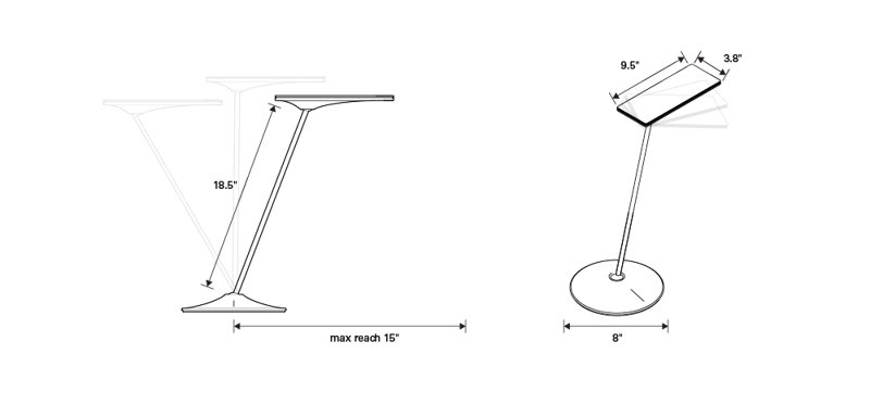 Horizon 2.0 LED 18.5" Desk Lamp, Artic White