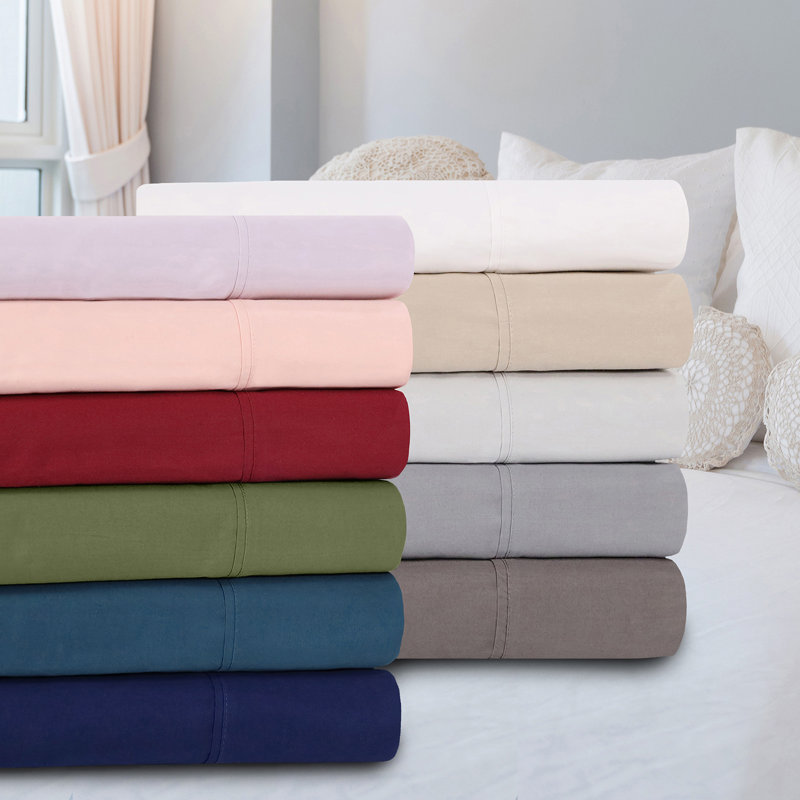 Ensemble de draps en coton percale à densité de tissage 300 fils Percale, Lilas