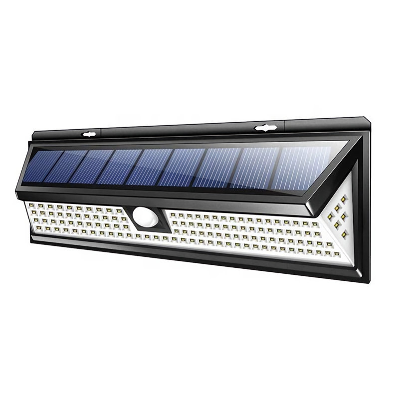 12" Solar-Powered Outdoor Wall Light with Motion Sensor 6000K