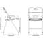 Chaise pliante en plastique/résine translucide