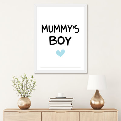 «Mummys Boy», reproduction d'art textuel