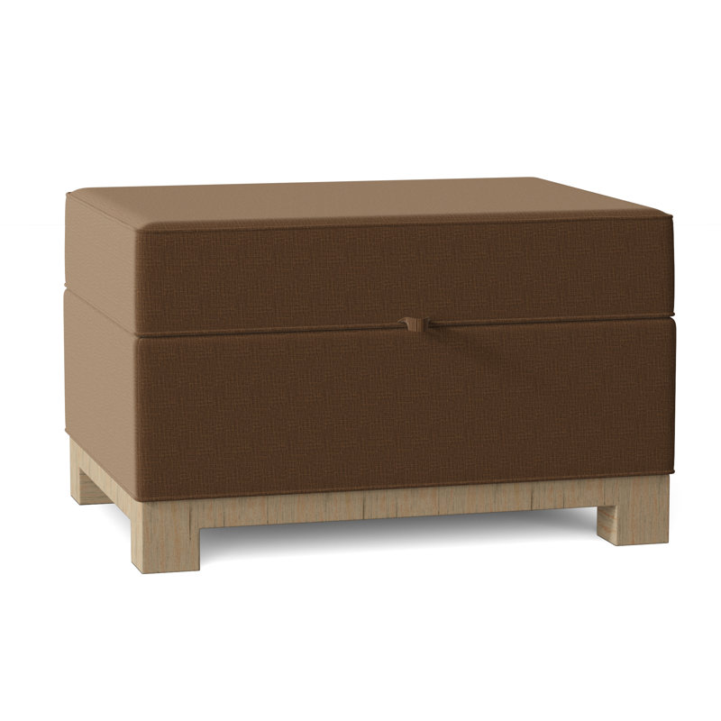 Repose-pieds rectangulaire avec rangement Brandes, Naturel, Chocolat Marlow