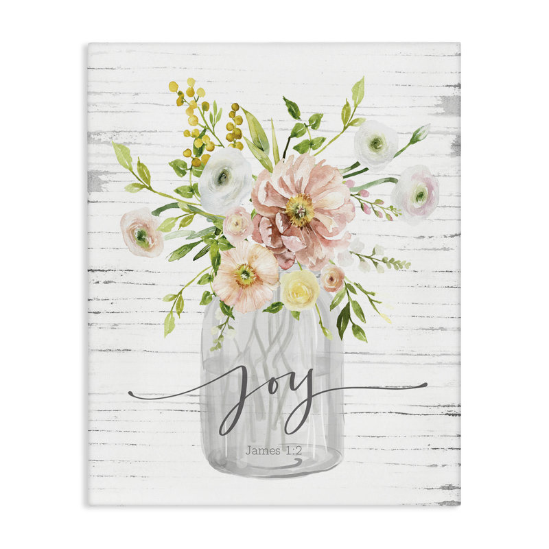 Art mural sur toile Joy Mixed Bouquet, H 30 po x l 24 po