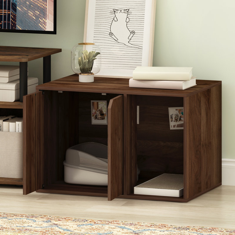 Jayleen Litter Box Enclosure, Walnut