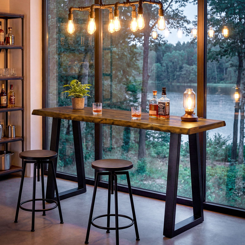 Table de bar 63 po, Natural Brown
