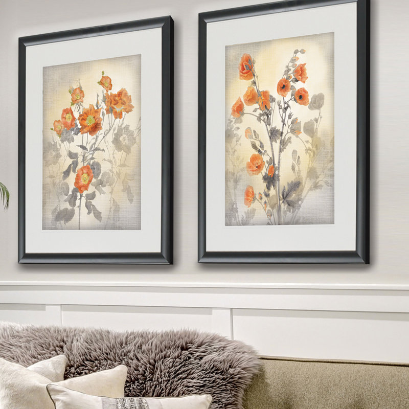 " Red Climber " 2 - Pieces, Black Framed