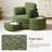  Swivel Accent Chair With Half Moon Ottoman, Round Chairs With Drawer Storage For Living Room, 360° Barrel Chair With Usb Charging Port (Teddy Fabric, Green)-43178544