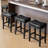 25.75" H Mid-Century Modern Backless Upholstered Counter Stool with Wood Frame-770099662-758719782