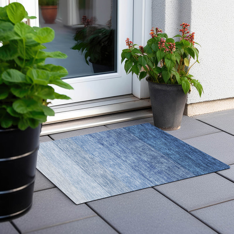  Machine Washable Indoor/Outdoor Kitchen Mat, Rectangle 1'8" x 2'6"