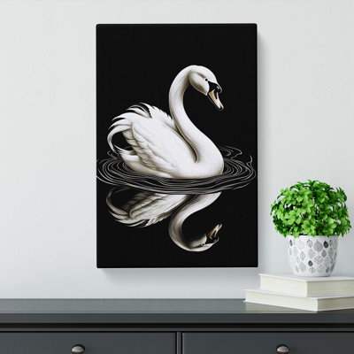 Swan Line - Wrapped Canvas