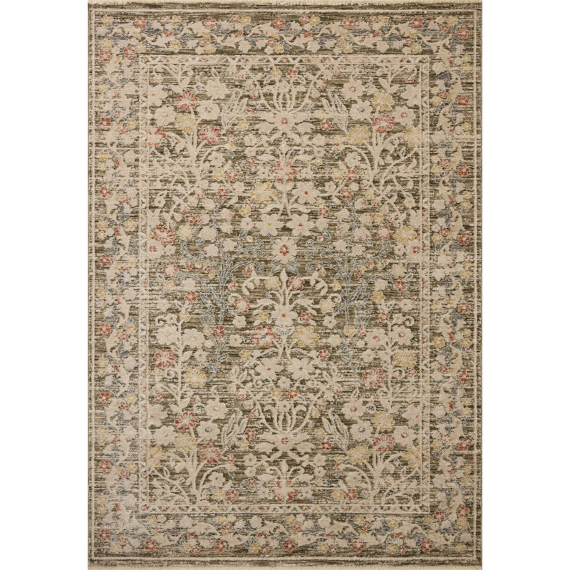 Tapis olive / multicolore Loloi Clarisse, Rectangulaire 2 pi x 3 pi