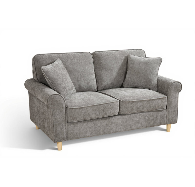 Howland 3 Seater Chenille Sofa, Dark Grey, 2