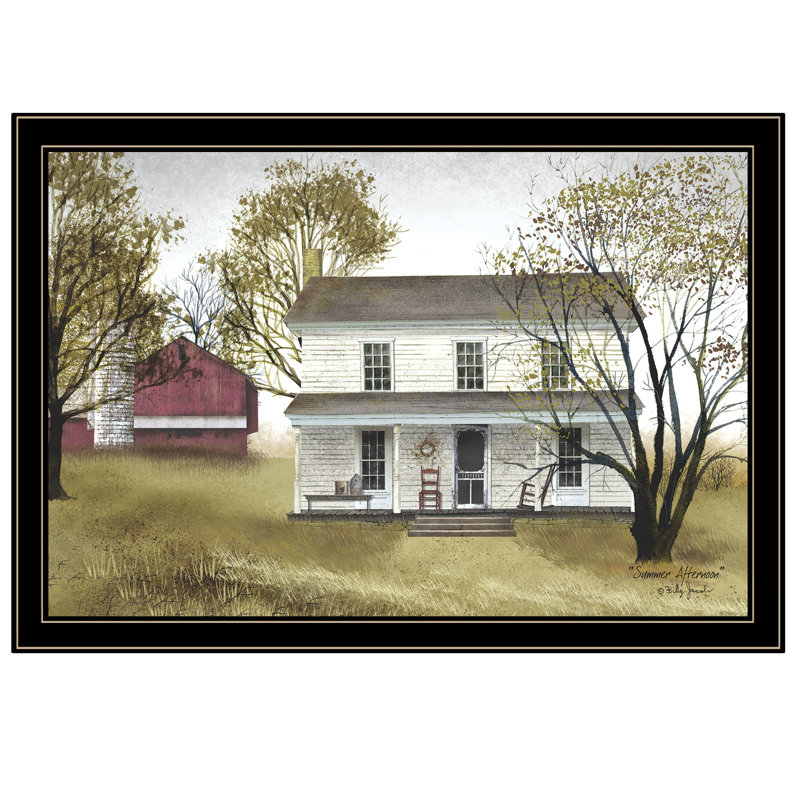 Summer Afternoon Print Wall Art, Black Closed Corner Framed