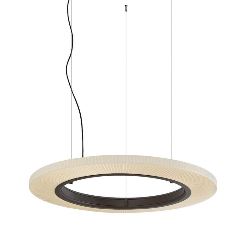 Roda 1 - Light Brown LED Statement Pendant, Cream