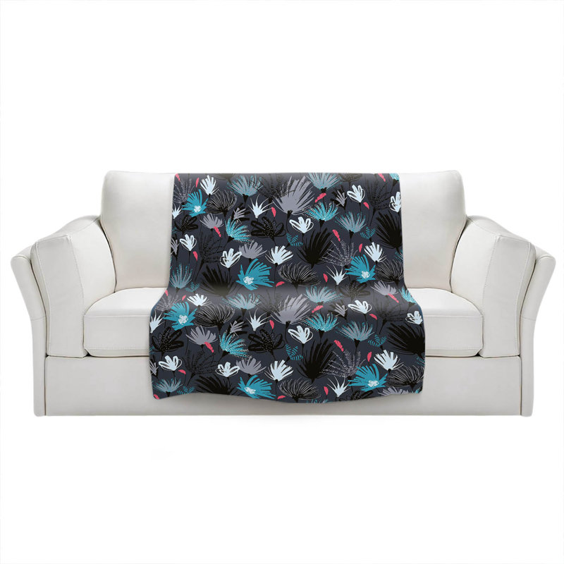 Couverture fleurs , 68 po x 80 po