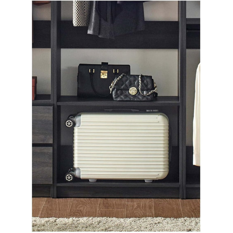 Gray Freestanding Walk in Wood Closet System for Stylish Closet Room Organization