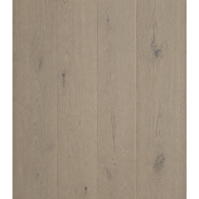 Plancher de bois franc d'ingénierie en chêne blanc brossé Fresco – Languette et rainure | 5/8 po x 7-5/8 po x 96 po avec couche supérieure de 3,5 mm (30,35 pi²/boîte/paquet)