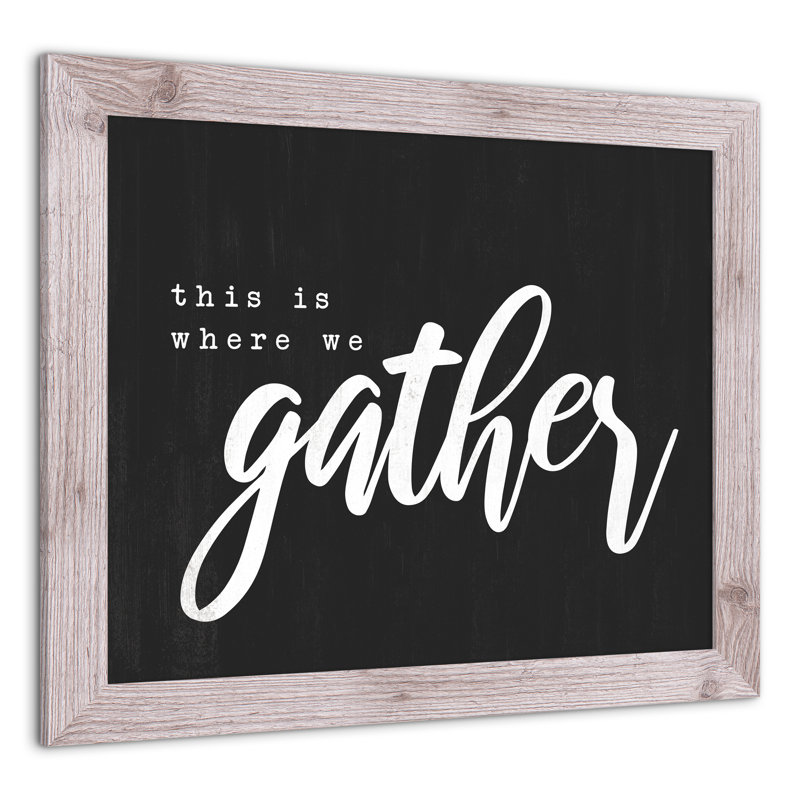 «Where We Gather», reproduction encadrée, H 20 po x l 24 po x P 0,75 po, Blanc