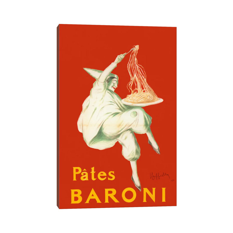 «Cappiello Pates Bari» par Vintage Apple Collection - impression d'art graphique, H 40 po x l 26 po x P 1,5 po, Toile tendue