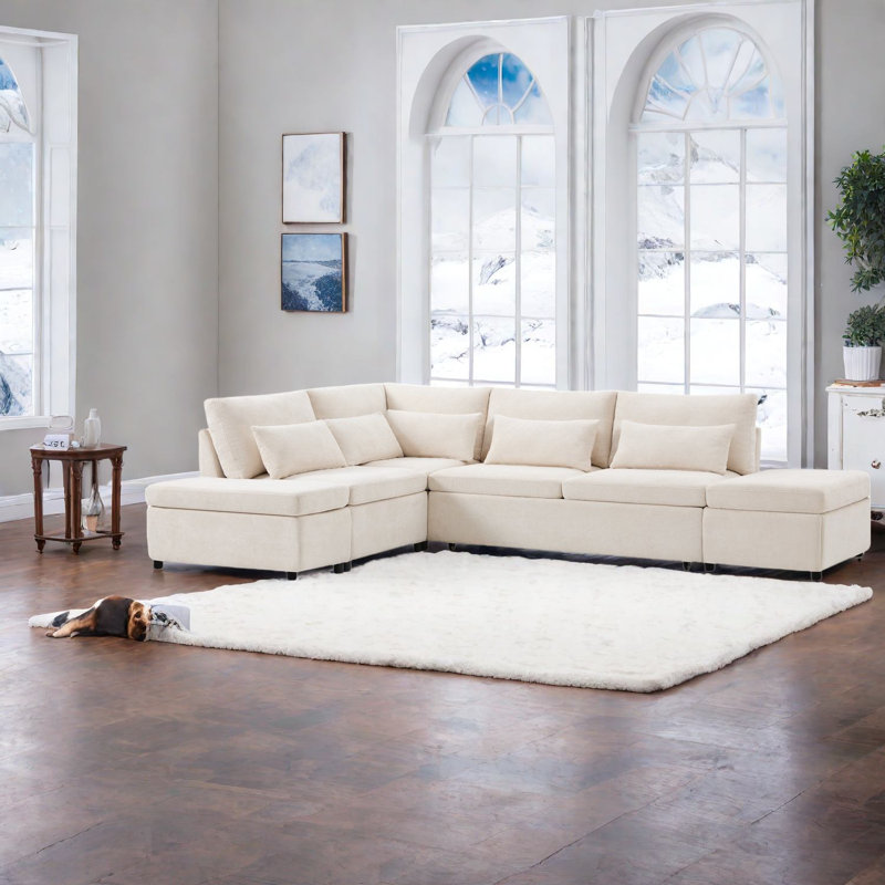 Canapé modulaire moderne en chenille avec fonctions réglables pour la maison