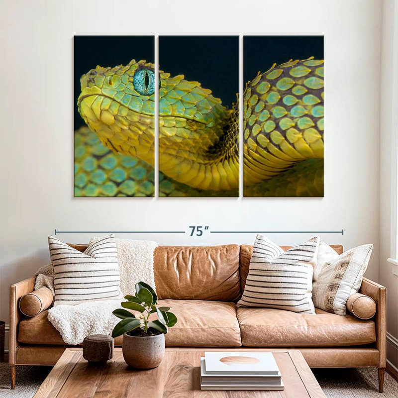 Brampt African Bush Viper, 42" H x 65" W