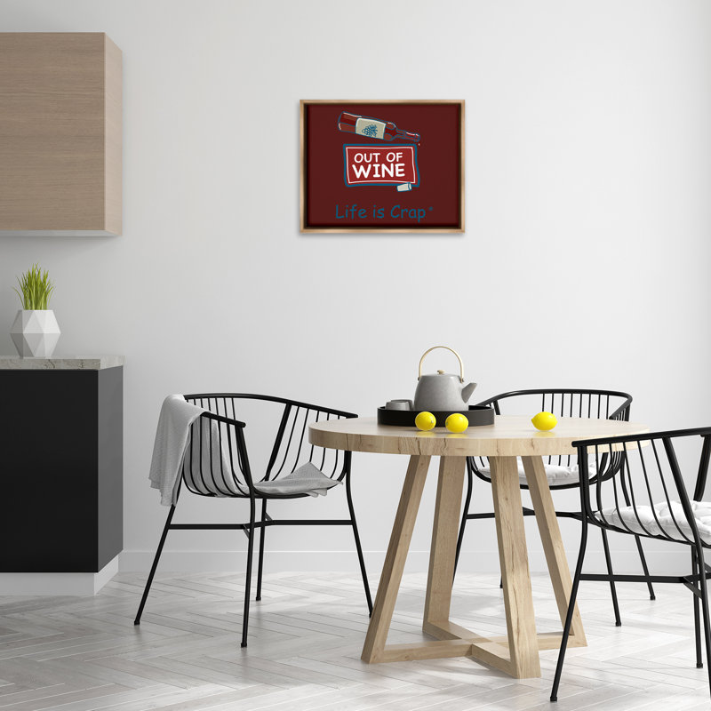 «Out Of Wine Bottle Floater» par LIC, H 17 po x l 21 po, Cadre flottant brun