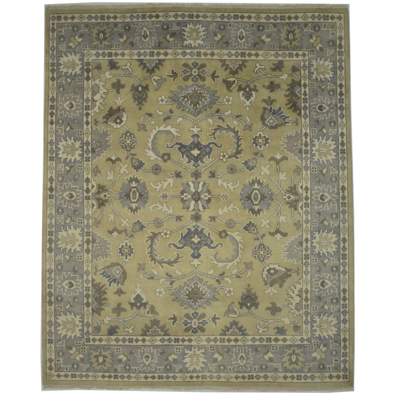 Tapis oriental Oushak Chobi Mute Beige