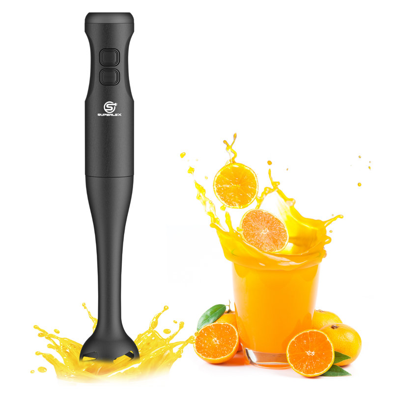 SUPERLEX Hand Blender, 350W Stick Blender with Stainless Steel Blade | Immersion Blender, Detachable, 2 Speed & Turbo, 0.8m Power Cord for Soups, Smoothies, Baby Food, Sauces & Puree